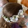 Brand new White Cream Communion Occasion floral headband headpiece crown Image 5