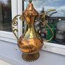old large brass  copper  tea pot Image 3
