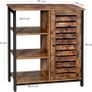 _Chest of Drawers Cupboard Kitchen Cupboard Sideboard with 3 Shelves and Cupboard Image 2