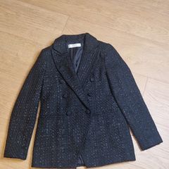 Black Tweed Blazer - 8