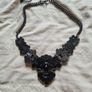 Blue & Silver Chunky Flower Necklace Image 3