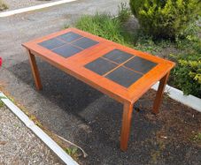 Pine Dining Table With Slate Inserts