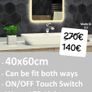 LED Bathroom Mirrors Demister Antifog Bluetooth Sensor Touch Dual LED Weather Station Clock Image 8