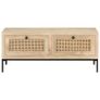 Coffee Table 90x50x37 cm Solid Mango Wood and Natural Cane Image 3