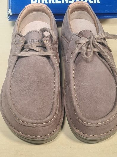BIRKENSTOCK PASADENA shoes suede leather taupe beige brown Size UK 5 EU 38 boys girls women unisex BRAND NEW BOXED