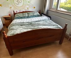 Solid pine king size bed frame