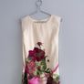 Pre Owned Marc Angelo Floral Satin Shift Dress with Matching Belt Image 4