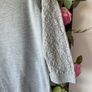 sweatshirt Hollister grey sweatshirt with 3/4 lace sleeves scoop neckline medium Image 5