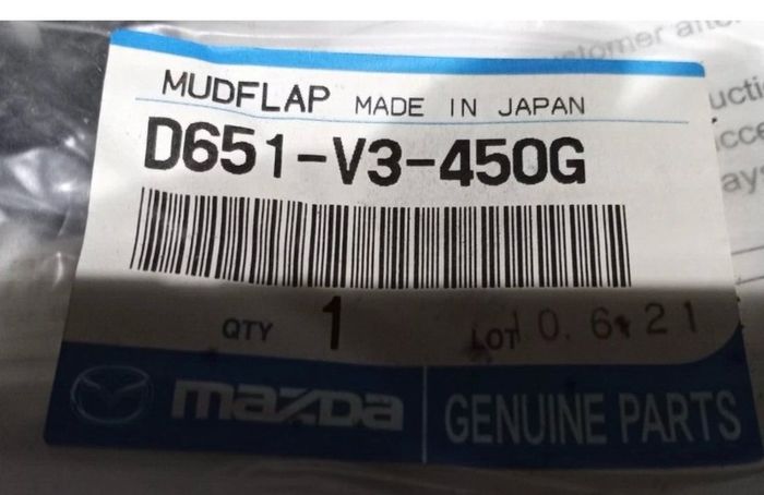 Genuine Mazda 2 DE Front Mud Flaps D651-V3-450G 2007-2014