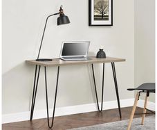 Owen Retro Desk Grey Oak - 9851296pcomuk