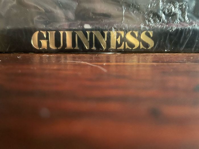 Two x Original Guinness 'GENIUS' Advert Reversible Branded Framed Original Vintage Double Sided Postes From The 1980's