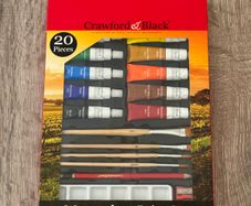 Crawford & Black 20 Piece Watercolour Paint Set