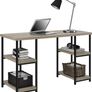 Elmwood Double Pedestal Desk Distressed Grey Oak - 9832096pcomuk Image 3
