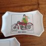 Vintage Ceramic Motorcycle Trinket Dishes. Set of 5 Image 5