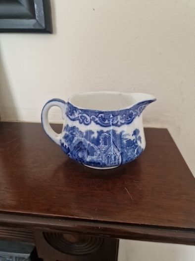 blue and white