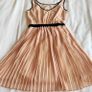 Women's DOROTHY PERKINS Peach Chiffon Pleated Dress . Size S / Size 8 Image 2