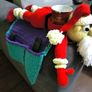 Handmade Unique Christmas Santa Sofa Organizer, Funny Gift Idea Image 8