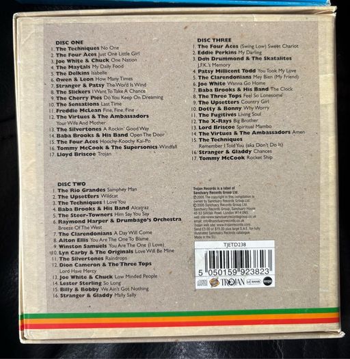 Mix of Trojan Records Ska and Reggae CD box sets