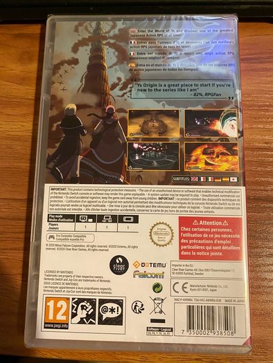YS Origin Nintendo Switch