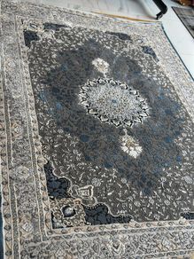 Persian-Style Rug  Grey & Blue, Brand New Unused