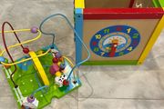 Toddler activity cube with storage