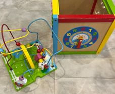 Toddler activity cube with storage