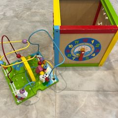 Toddler activity cube with storage