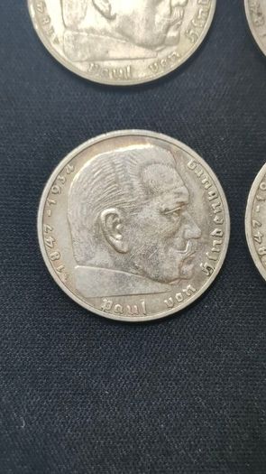 Complete Set - Germany 2 Reichsmark 1937 - All Mint Marks A,D,E,F,G,J