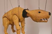 Angry Dog Handmade Wooden Marionette