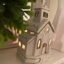 ShabbyChic Tealight Light up Church Image 5