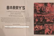 Barry's fitness class x 5 use voucher