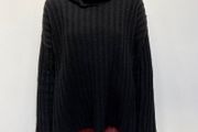 Black roll neck knit jumper