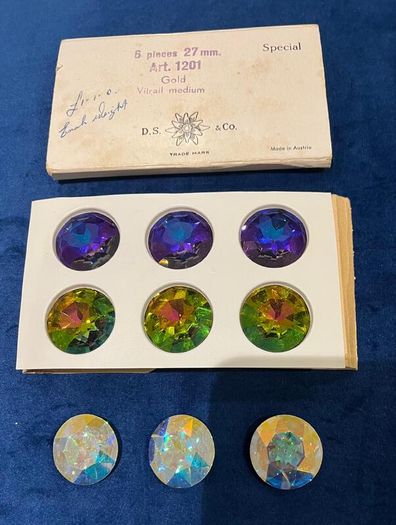 Rare Vintage Swarovski D.S. & Co. Austria 27mm Vitrail Medium Crystals
