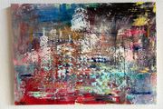 Original Art Original Cityscape in Abstract