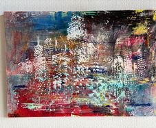Original Art Original Cityscape in Abstract