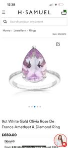 9ct gold Amethyst ring