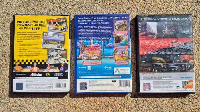 PlayStation 2 Gran Turismo 3. Crazy Taxi. Barbie