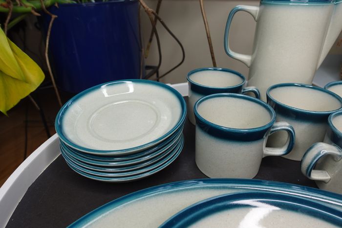 Vintage Wedgwood Blue Pacific Oven to Table Set