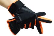 Touchscreen Sports Gloves Black Orange Anti Slip Breathable