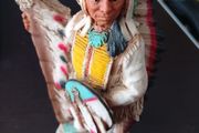 Native American Warrior Statuette