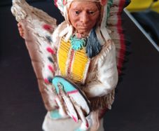 Native American Warrior Statuette
