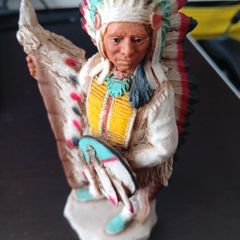 Native American Warrior Statuette