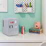 Coca Cola Diet Coke 4L Portable Cooler/Warmer, Compact Personal Travel Fridge for Snacks Lunch Drinks Cosmetics, Includes 12V and AC Cords, Desk Accessory for Bedroom Home Office Dorm Travel, Gray Image 4