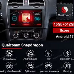 Android 17 Wireless CarPlay for Volkswagen Golf 6
