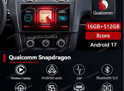 Android 17 Wireless CarPlay for Volkswagen Golf 6