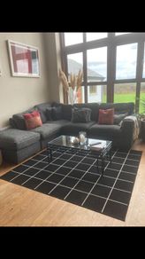 Gray L shaped sofa