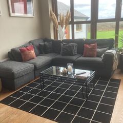 Gray L shaped sofa