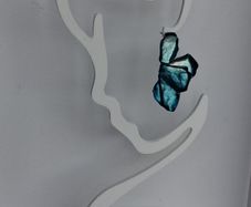 Iridescent Metallic Teal Irregular Petal Earrings