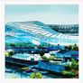 Aviva Stadium, XL Framed Canvas Print, by artist Helen Mathews Image 4