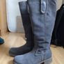 Pier One Grey suede knee high boots Image 4